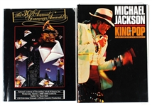 Michael Jackson Personally Owned 30th Grammy Awards Program and "King of Pop" Book