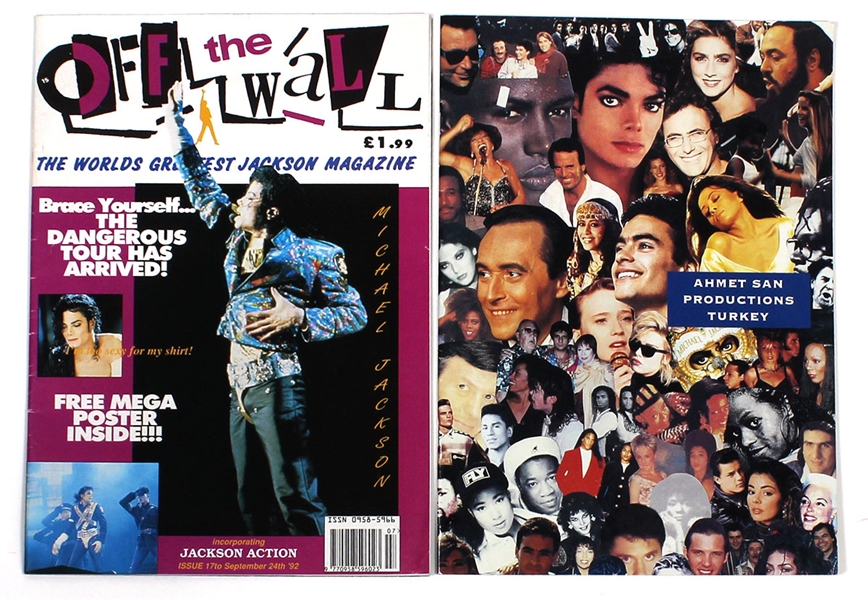 Michael Jackson Personally Owned "Off The Wall" Magazine and Ahmet San Productions Turkey Program 
