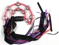 Stevie Nicks Stage Used and Signed Pink Tambourine with Ribbons JSA Authentication