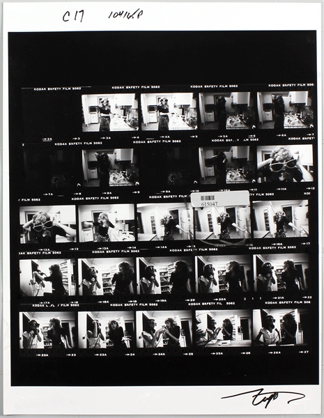 Stevie Nicks Original Neal Preston Signed Over-Sized Giclée Contact Sheet Print