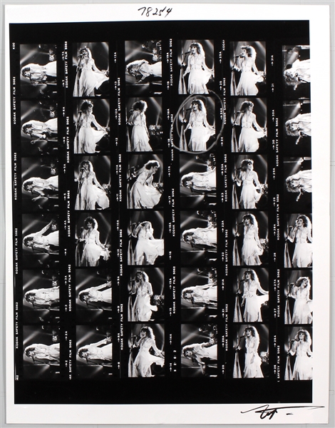 Stevie Nicks Original Neal Preston Signed Over-Sized Giclée Contact Sheet Print