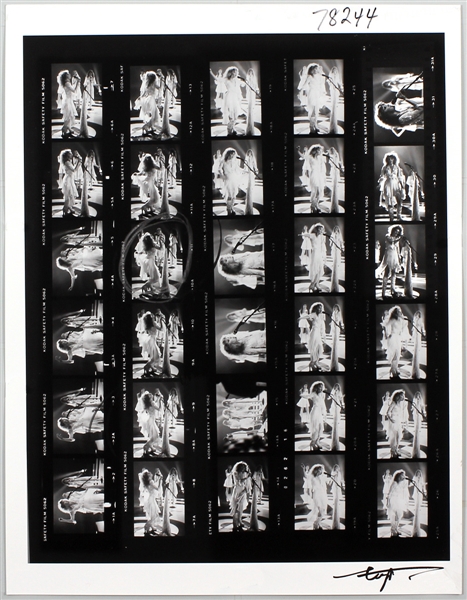 Stevie Nicks Original Neal Preston Signed Over-Sized Contact Sheet Giclée Print