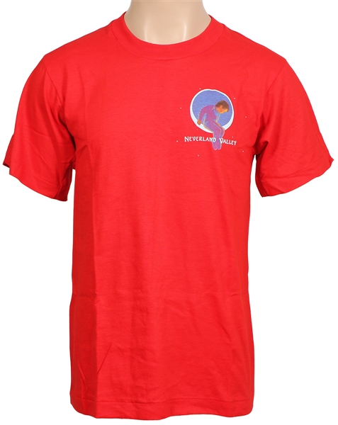 Michael Jackson Personally Owned "Neverland Valley" Red Adult T-Shirt