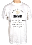 Michael Jackson Personally Owned King of Pop Dangerous World Tour Adult White T-Shirt