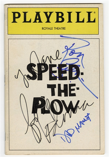 Madonna Signed “Speed the Plow” Playbill JSA LOA