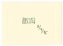 Al Hirschfeld Signed Bookplate JSA Authentication