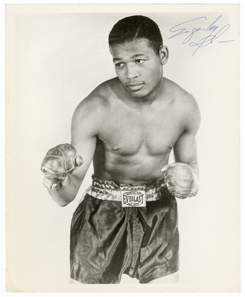 Sugar Ray Robinson Signed Photograph JSA LOA