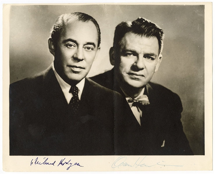 Richard Rodgers and Oscar Hammerstein Signed Original Stamped Photograph JSA LOA