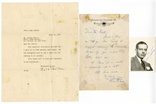 Cole Porter and Fred Astaire Signed Letters and Photograph JSA LOA's