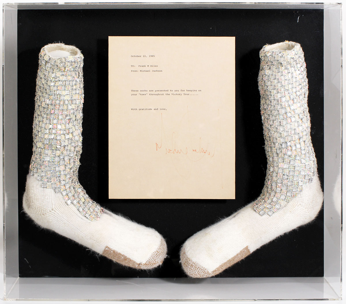 Michael Jackson Stage worn glove, hat, shoes & socks Grammy