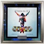 Michael Jackson Over-Sized "This Is It" Multi-Platinum C.D. Award Display Presented to Manager Frank DiLeo