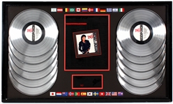 Michael Jackson "Bad" Original Epic Records Multi-Platinum Record Award Display Presented to Frank DiLeo 