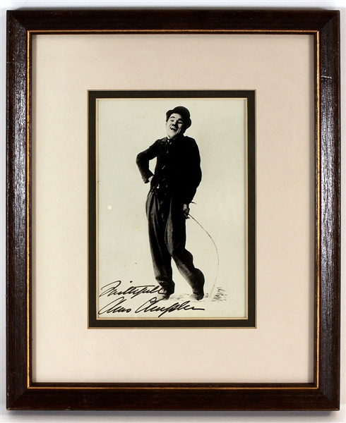 Charlie Chaplin Signed Photograph JSA LOA