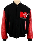 MTV Black Varsity Jacket with Red Sleeves Owned by Frank DiLeo