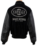 Savage and Tam Tam Records Silver Embroidered Black Varsity-Style Jacket Owned by Frank DiLeo