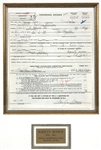 Marilyn Monroe Signed (4X) Norma Jeanne Personnel Employment Record JSA LOA