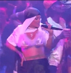 Rihanna 2016 MTV Video Awards Stage Worn Pink Feather Bra