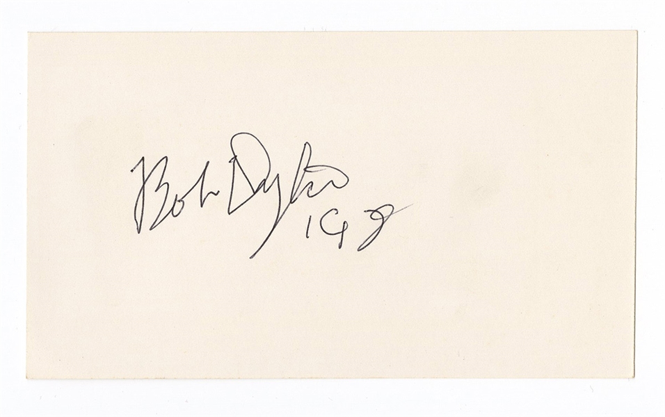 Bob Dylan 1998 Signed Card