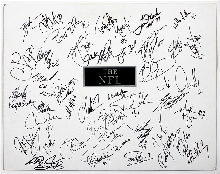 The “NFL” Incredible signed Poster 30+ Signatures JSA Guarantee
