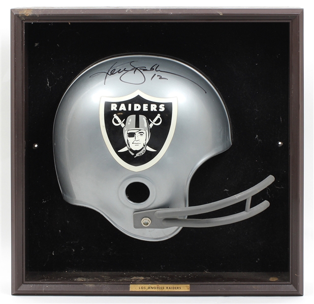 Ken Stabler Signed Helmet Display JSA Guarantee