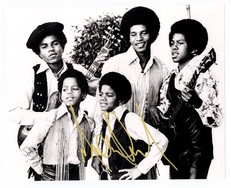 Michael Jackson Signed Jackson 5 Photograph Print