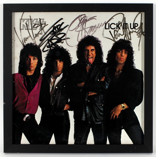 KISS Signed "Lick It Up" Album Cover 