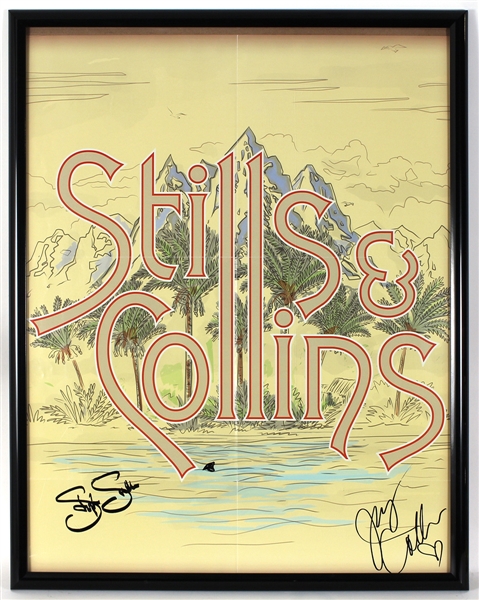 Stephen Stills & Judy Collins Signed "Stills & Collins" Solo Album Poster