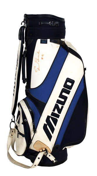 President George H. W. Bush Personally Owned and Signed Golf Bag, Golf Balls, & Presidential Pin