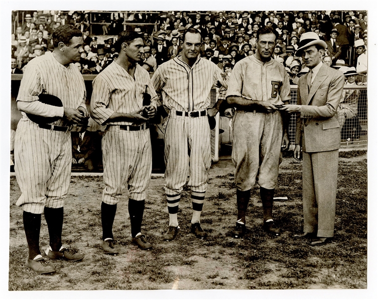 Babe Ruth Original Wire Stamped Photograph 
