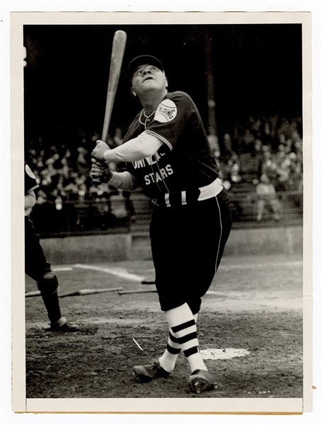 Babe Ruth Original Wire Stamped Photograph