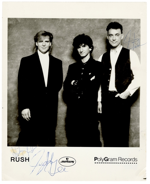 Rush Vintage Signed Original Promotional Photograph Beckett LOA
