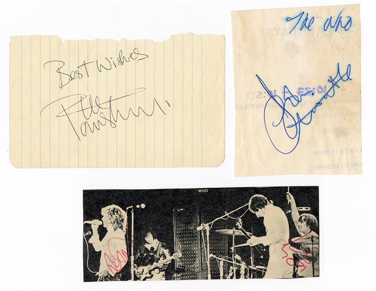 The Who Complete Set of Autographs