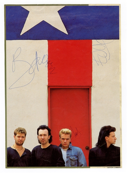 U2 Signed Tour Book Photo Beckett LOA