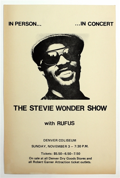 Stevie Wonder Original Early Concert Poster