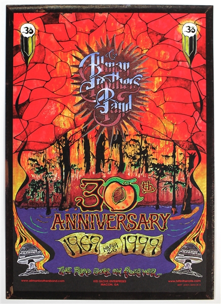 The Allman Brothers Band 30th Anniversary Original Concert Poster