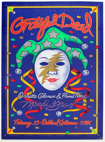 The Grateful Dead Original "Mardi Gras" Concert Poster
