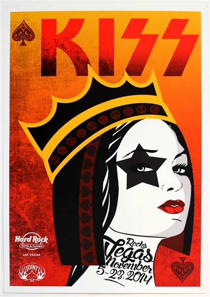 KISS Rocks Vegas 2014 Original Concert Poster