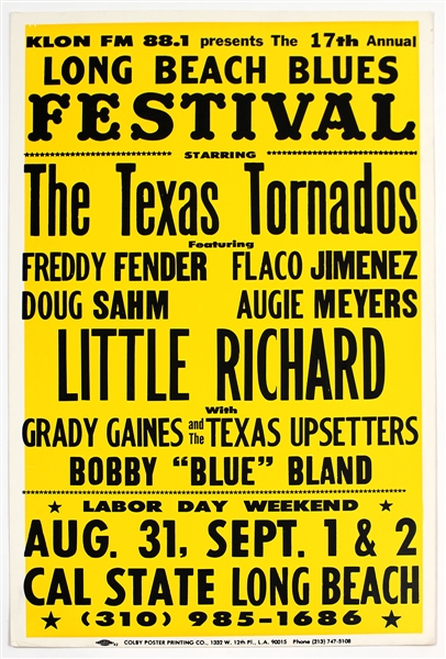 Little Richard Original Boxing-Style Concert Poster