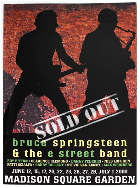 Bruce Springsteen & The E Street Band Original Madison Square Garden Concert Poster