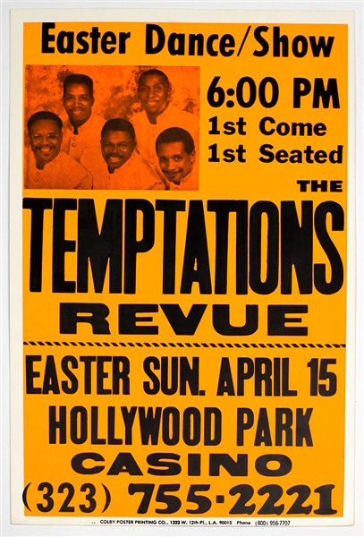 The Temptations Original Boxing-Style Concert Poster