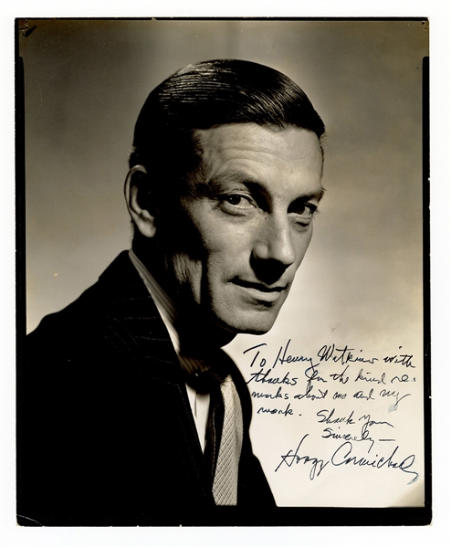 Hoagy Carmichael Signed & Inscribed Photograph Beckett Authentication