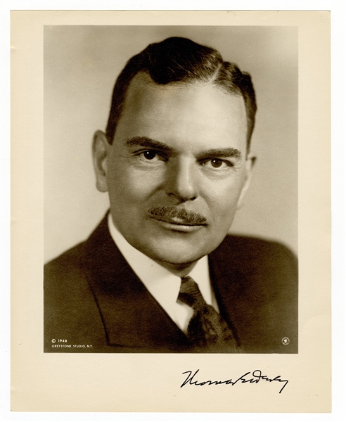Thomas E. Dewey Signed Photograph Beckett Authentication