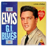 Elvis Presley “Elvis Presley G.I. Blues” Rare Stereo LP With Wooden Sticker