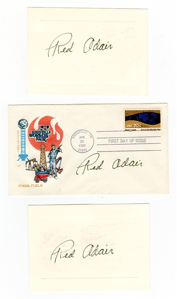 Red Adair Signed First day Covers (3) JSA Authentication