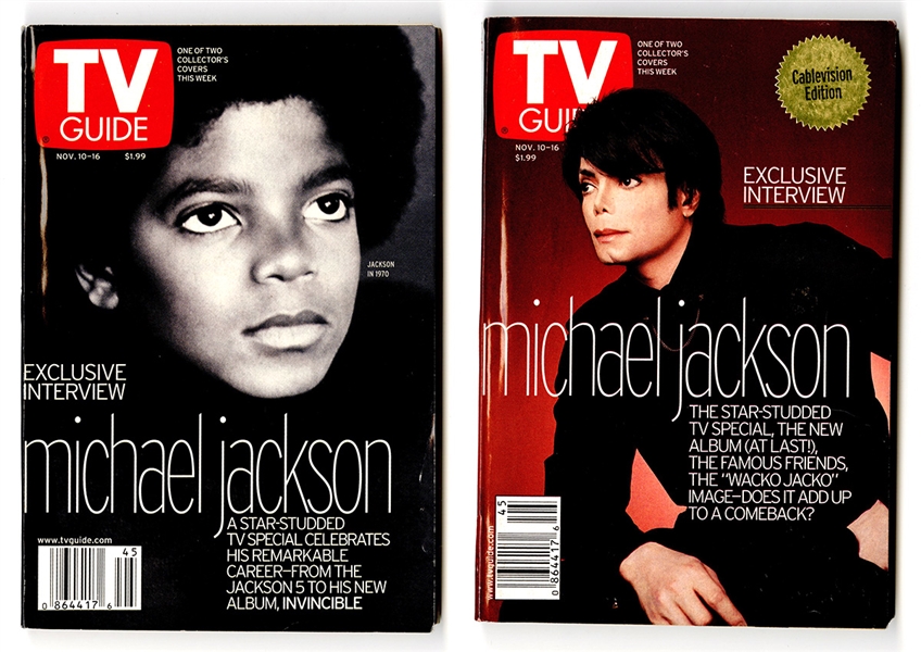 Lot Detail Michael Jackson Personally Owned Tv Guides