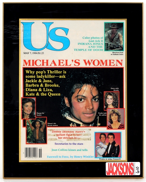Michael Jackson Owned "Michaels Women" US Magazine Display Plaque 