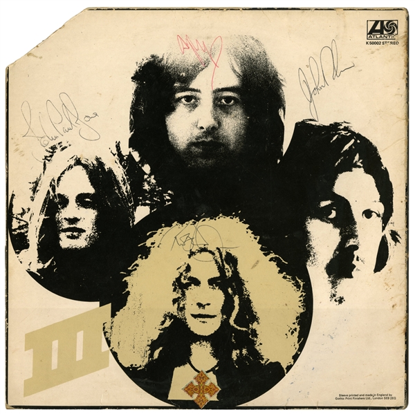 Led Zeppelin Fully Signed "Led Zeppelin III" Album Tracks LOA