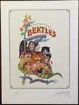 "The Beatles Illustrated Lyrics" Original Limited Edition Book Cover Artwork Signed by Alan Aldridge