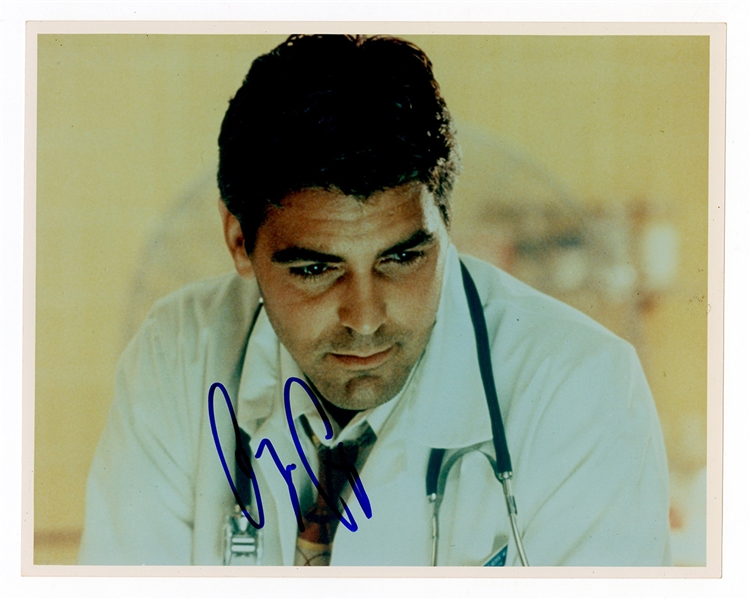 George Clooney Signed "ER" Photograph Beckett COA