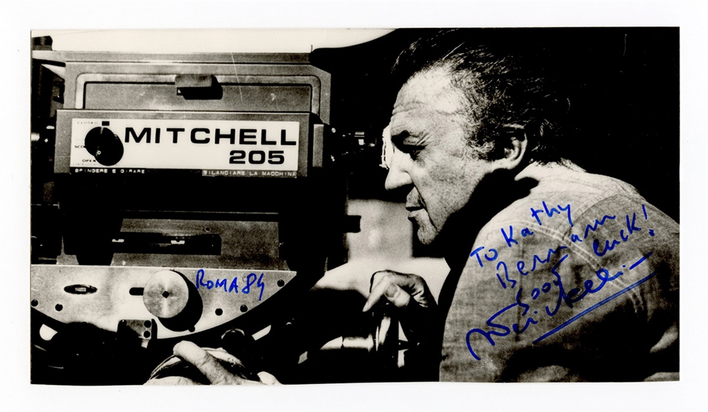 Federico Fellini Signed Photograph Beckett COA